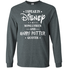 I Speak In Disney Song Lyrics And Harry Potter Quotes Shir LS Cotton T-Shirt - The White Eagles