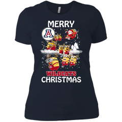 Arizona Wildcats T Shirts Minions Santa Claus Merry Christmas Ladies' Shirt - The White Eagles