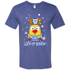 Minion Butler Bulldogs Ugly Christmas Sweaters Let It Snow Men's V-Neck T-Shirt - The White Eagles