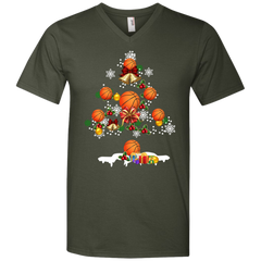 Christmas Is Coming Basketball Santa Claus Ugly Christmas Sweater Men's V-Neck T-Shirt - The White Eagles