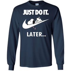 Just Do It The Peanuts Movie Snoopy Nike Logo LS Cotton T-Shirt - The White Eagles