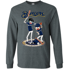 Milwaukee Brewers Baseball Rick And Morty LS Cotton T-Shirt - The White Eagles