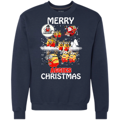 New Mexico State Aggies Ugly Christmas Sweaters Minions Santa Claus Merry Christmas Sweatshirt - The White Eagles