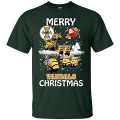 Idaho Vandals Ugly Christmas Sweaters Minions Santa Claus Merry Christmas Cotton T-Shirt - The White Eagles