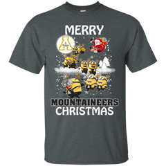 Appalachian State Mountaineers T Shirts Minions Santa Claus Merry Christmas Cotton T-Shirt - The White Eagles