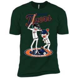Detroit Tigers Baseball Rick And Morty Men's Sleeve Shirt - The White Eagles