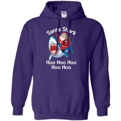 Santa Shark Hoo Hoo Hoo Hoo Hoo Christmas Ugly Christmas Sweater Hoodie - The White Eagles