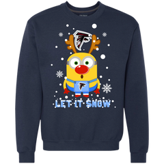 Minion Atlanta Falcons Ugly Christmas Sweaters Let It Snow Sweatshirt - The White Eagles