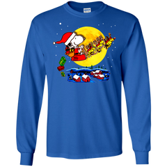 Snoopy Santa Claus Christmas The Peanuts Movie LS Cotton T-Shirt - The White Eagles