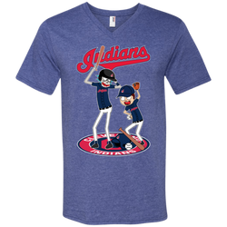 Cleveland Indians Baseball Rick And Morty Men's V-Neck T-Shirt - The White Eagles