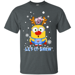 Minion Eastern Kentucky Colonels Ugly Christmas Sweaters Let It Snow Cotton T-Shirt - The White Eagles