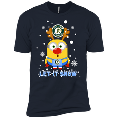 Minion Oakland Athl  Ugly Christmas Sweaters Let It Snow Men's Sleeve Shirt - The White Eagles