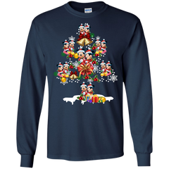 Christmas Is Coming Mickey Mouse Santa Claus Ugly Christmas Sweater LS Cotton T-Shirt - The White Eagles