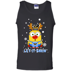 Minion Kennesaw State Owls Ugly Christmas Sweaters Let It Snow Tank Top - The White Eagles