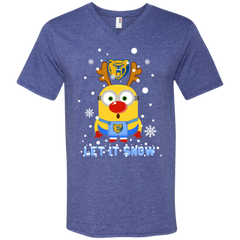 Minion Northern Colorado Bears Ugly Christmas Sweaters Let It Snow Men's V-Neck T-Shirt - The White Eagles