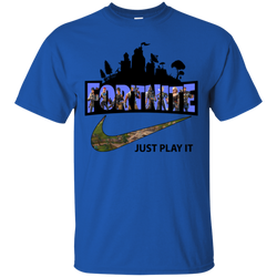 Fortnite Just Play It Nike Logo Cotton T-Shirt - The White Eagles
