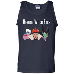 Maleficent Disney Shirt. Resting Witch Face Halloween Shirt Tank Top - The White Eagles