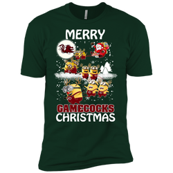 South Carolina Gamecocks Ugly Christmas Sweaters Minions Santa Claus Men's Sleeve Shirt - The White Eagles