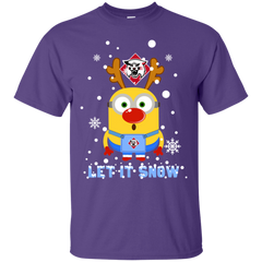 Minion Davidson Wildcats Ugly Christmas Sweaters Let It Snow Cotton T-Shirt - The White Eagles