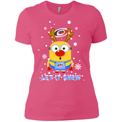 Minion Carolina Hurricanes  Ugly Christmas Sweaters Let It Snow Ladies' Shirt - The White Eagles