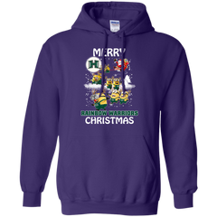 Hawaii Rainbow Warriors Ugly Christmas Sweaters Minions Santa Claus Merry Christmas Hoodie - The White Eagles