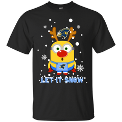 Minion Etsu Buccaneers Ugly Christmas Sweaters Let It Snow Cotton T-Shirt - The White Eagles