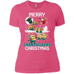 Coastal Carolina Chanticleers Ugly Christmas Sweaters Minions Santa Claus Merry Christmas Ladies' Shirt - The White Eagles