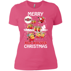 Arkansas State Red Wolves Ugly Christmas Sweaters Minions Santa Claus Merry Christmas Ladies' Shirt - The White Eagles