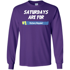 Fortnite Saturdays Are For Victory Royale LS Cotton T-Shirt - The White Eagles