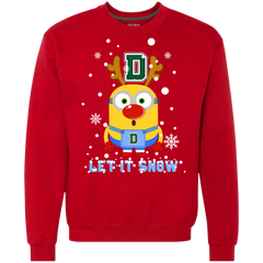 Minion Dartmouth Big Green Ugly Christmas Sweaters Let It Snow Sweatshirt - The White Eagles
