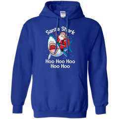 Santa Shark Hoo Hoo Hoo Hoo Hoo Christmas Ugly Christmas Sweater Hoodie - The White Eagles