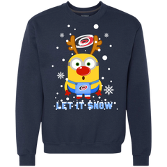 Minion Carolina Hurricanes  Ugly Christmas Sweaters Let It Snow Sweatshirt - The White Eagles