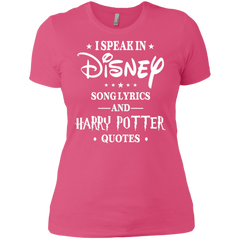 I Speak In Disney Song Lyrics And Harry Potter Quotes Shir Ladies' Shirt - The White Eagles