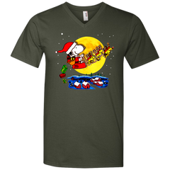 Snoopy Santa Claus Christmas The Peanuts Movie Men's V-Neck T-Shirt - The White Eagles