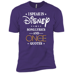 I Speak In Disney Song Lyrics And Once Upon A Time Quotes Shirt Men's Sleeve Shirt - The White Eagles
