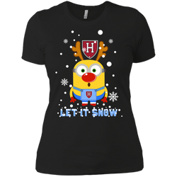 Minion Harvard Crimson Ugly Christmas Sweaters Let It Snow Ladies' Shirt - The White Eagles
