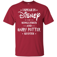 I Speak In Disney Song Lyrics And Harry Potter Quotes Shir Cotton T-Shirt - The White Eagles