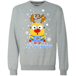 Minion Anaheim Ducks Ugly Christmas Sweaters Let It Snow Sweatshirt - The White Eagles