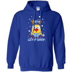 Minion Indiana State Sycamores Ugly Christmas Sweaters Let It Snow Hoodie - The White Eagles