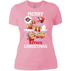 San Diego State Athletics Ugly Christmas Sweaters Minions Santa Claus Merry Christmas Ladies' Shirt - The White Eagles