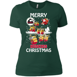 Northern Lllinois Huskies Ugly Christmas Sweaters Minions Santa Claus Merry Christmas Ladies' Shirt - The White Eagles