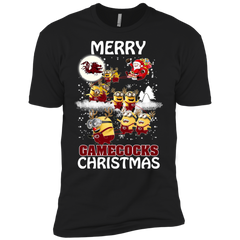 South Carolina Gamecocks Ugly Christmas Sweaters Minions Santa Claus Men's Sleeve Shirt - The White Eagles