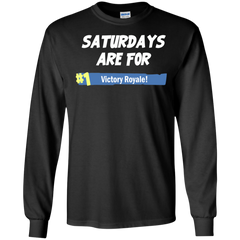 Fortnite Saturdays Are For Victory Royale LS Cotton T-Shirt - The White Eagles