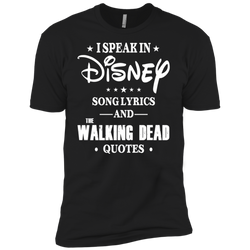 I Speak In Disney Song Lyrics And The Walking Dead Quotes Shirt Men's Sleeve Shirt - The White Eagles