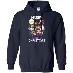 Lsu Tigers Ugly Christmas Sweaters Minions Santa Claus Merry Christmas Hoodie - The White Eagles