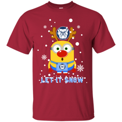 Minion Butler Bulldogs Ugly Christmas Sweaters Let It Snow Cotton T-Shirt - The White Eagles