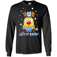 Minion Butler Bulldogs Ugly Christmas Sweaters Let It Snow LS Cotton T-Shirt - The White Eagles