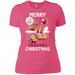 Washington State Cougars Ugly Christmas Sweaters Minions Santa Claus Merry Christmas Ladies' Shirt - The White Eagles