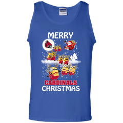 Ball State Cardinals T Shirts Minions Santa Claus Merry Christmas Tank Top - The White Eagles