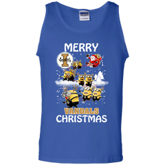 Idaho Vandals Ugly Christmas Sweaters Minions Santa Claus Merry Christmas Tank Top - The White Eagles